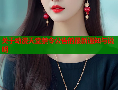 关于动漫天堂禁令公告的最新通知与说明